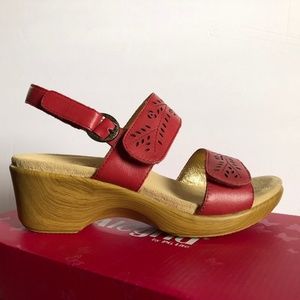 Boho Chic Red Romi Sandals by Alegria